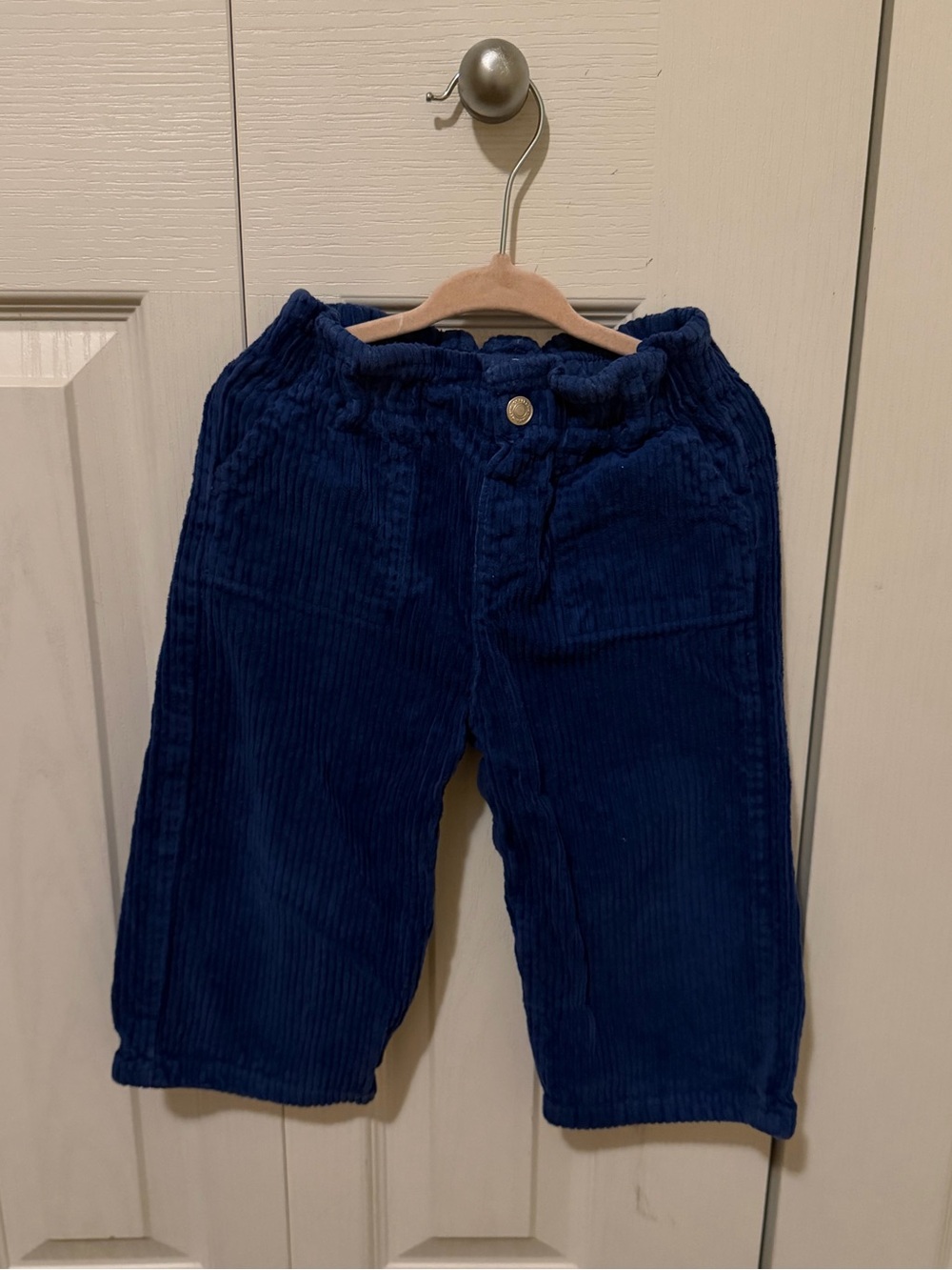 Zara Kids Dark Navy Corduroy Pull-On Pants